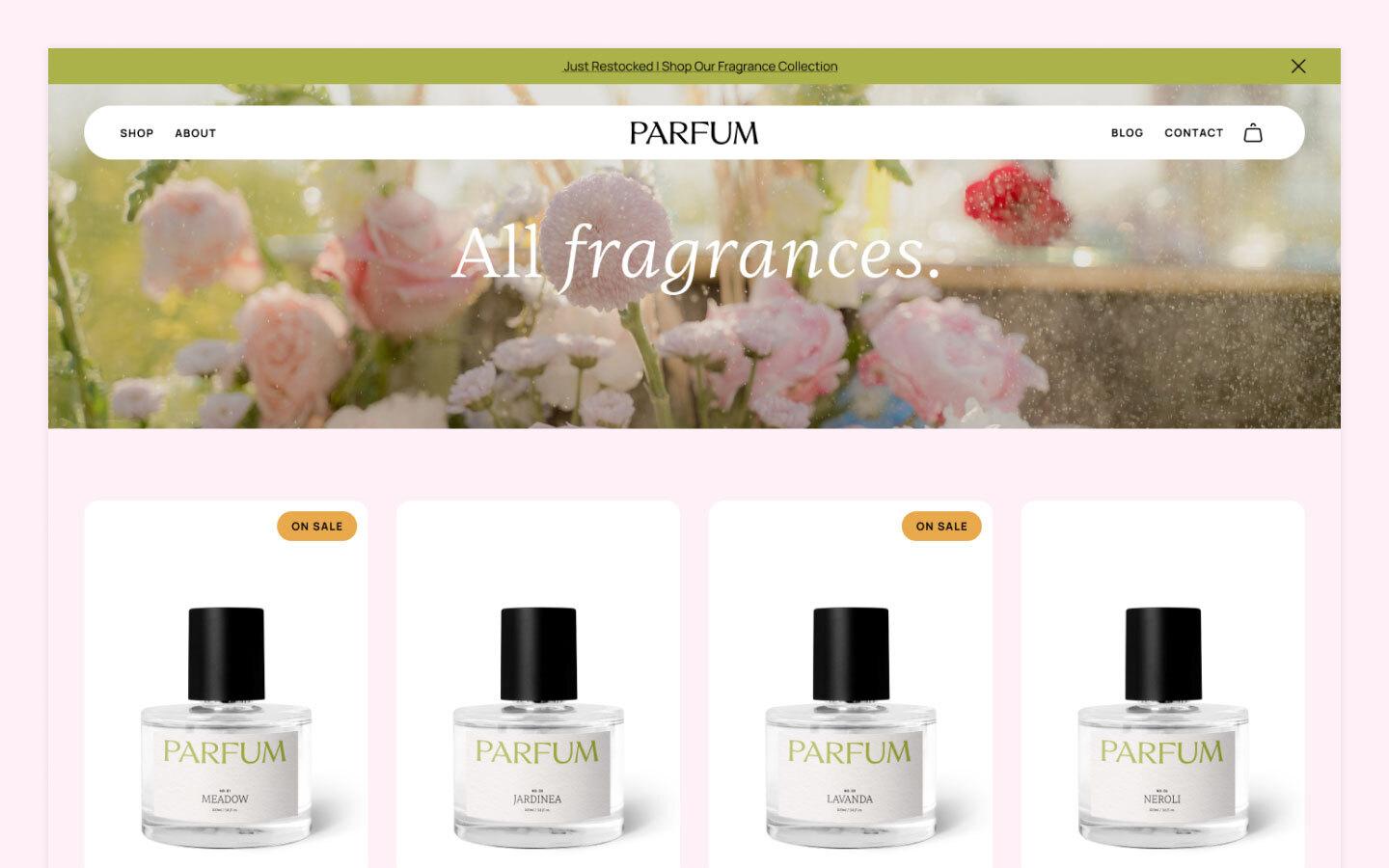 Parfum – Beauty Website Template